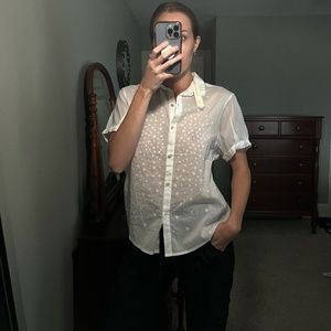 Lovestitch White Star Button Down